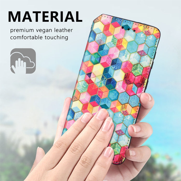 For Samsung Galaxy S21 Ultra 5G Colorful Magnetic Horizontal Flip PU Leather Case with Holder & Card Slot & Wallet