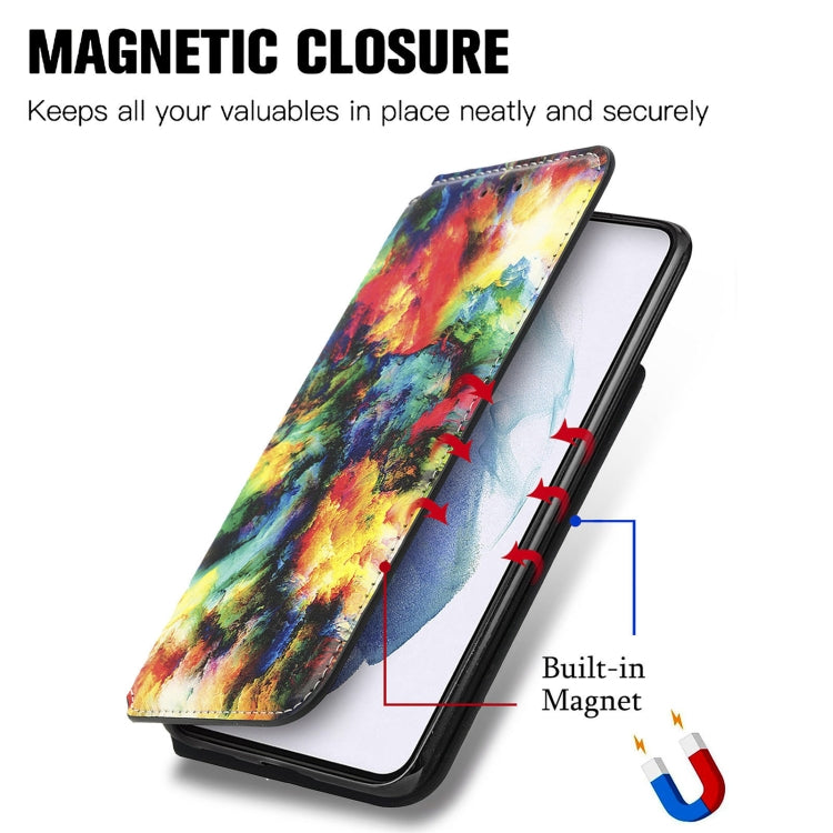 For Samsung Galaxy S21 5G Colorful Magnetic Horizontal Flip PU Leather Case with Holder & Card Slot & Wallet