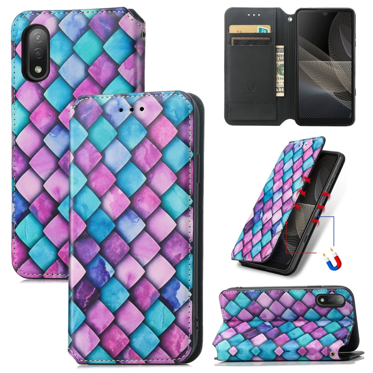 For Sony Xperia Ace II Colorful Magnetic Horizontal Flip PU Leather Case with Holder & Card Slot & Wallet