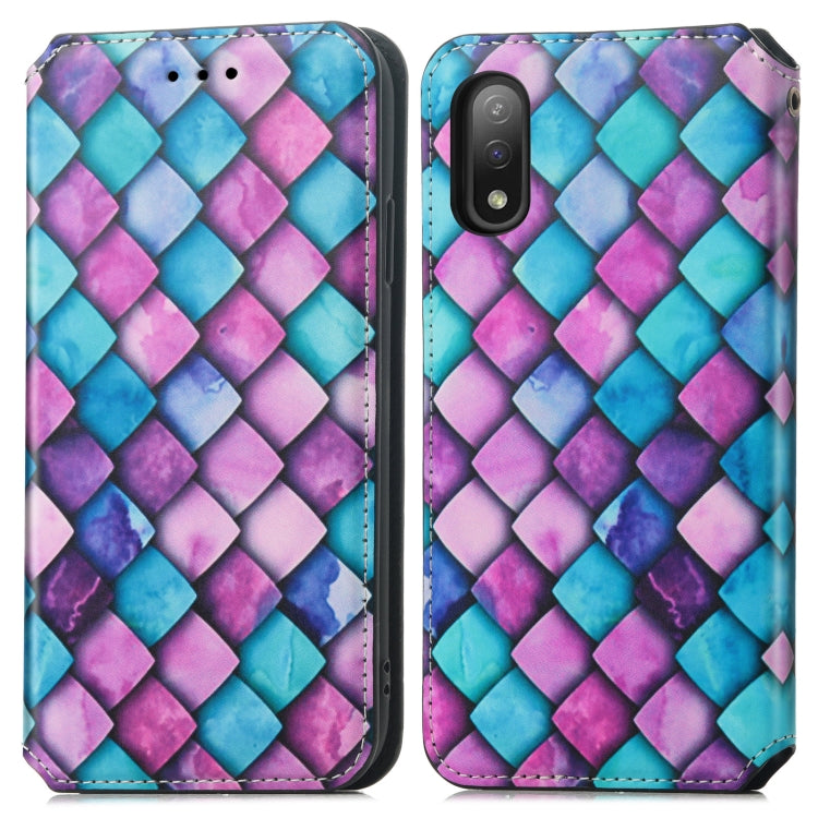 For Sony Xperia Ace II Colorful Magnetic Horizontal Flip PU Leather Case with Holder & Card Slot & Wallet