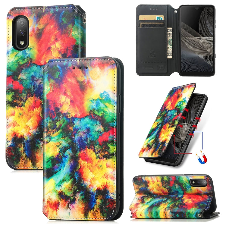 For Sony Xperia Ace II Colorful Magnetic Horizontal Flip PU Leather Case with Holder & Card Slot & Wallet