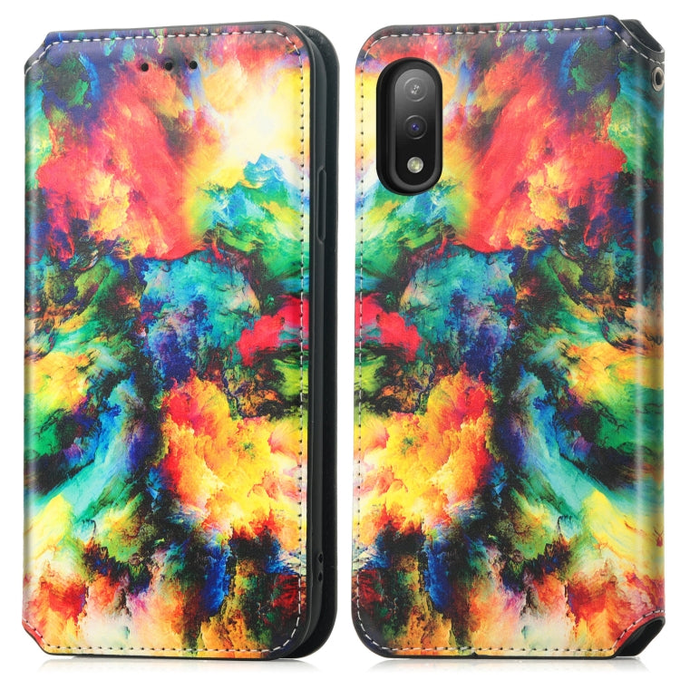 For Sony Xperia Ace II Colorful Magnetic Horizontal Flip PU Leather Case with Holder & Card Slot & Wallet