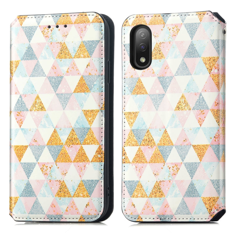 For Sony Xperia Ace II Colorful Magnetic Horizontal Flip PU Leather Case with Holder & Card Slot & Wallet