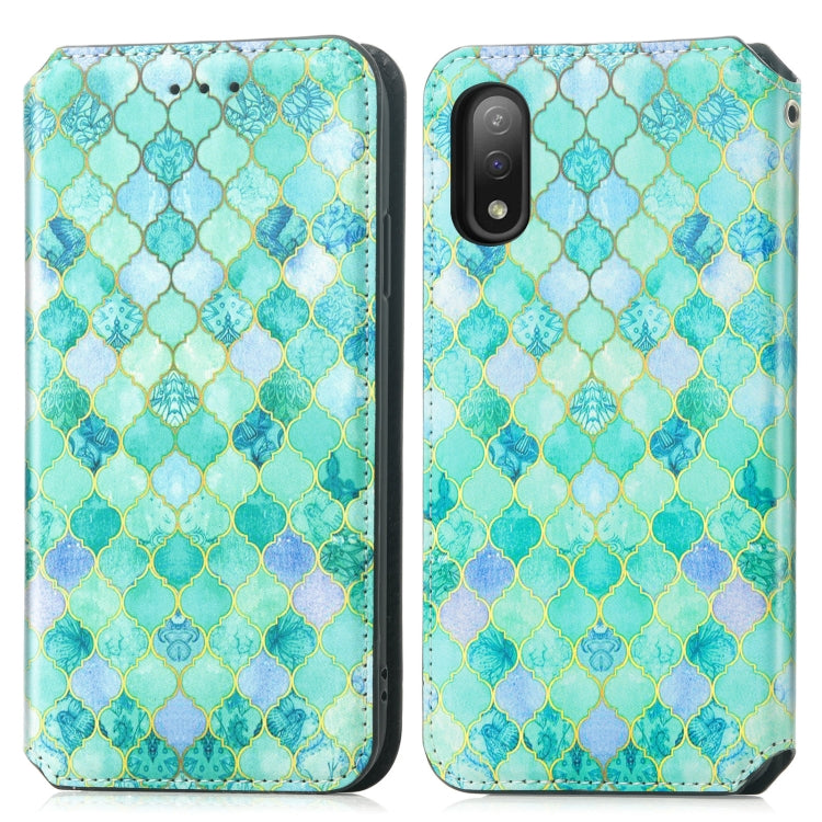 For Sony Xperia Ace II Colorful Magnetic Horizontal Flip PU Leather Case with Holder & Card Slot & Wallet