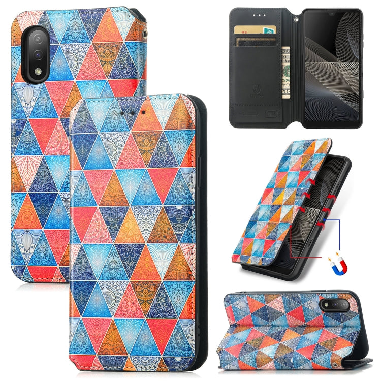 For Sony Xperia Ace II Colorful Magnetic Horizontal Flip PU Leather Case with Holder & Card Slot & Wallet