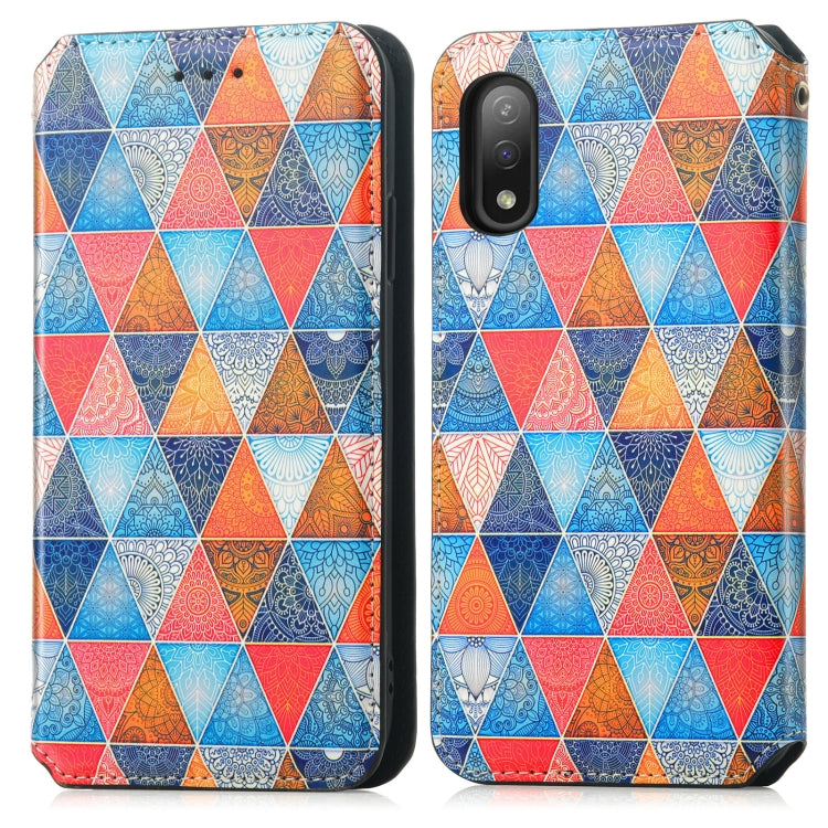 For Sony Xperia Ace II Colorful Magnetic Horizontal Flip PU Leather Case with Holder & Card Slot & Wallet