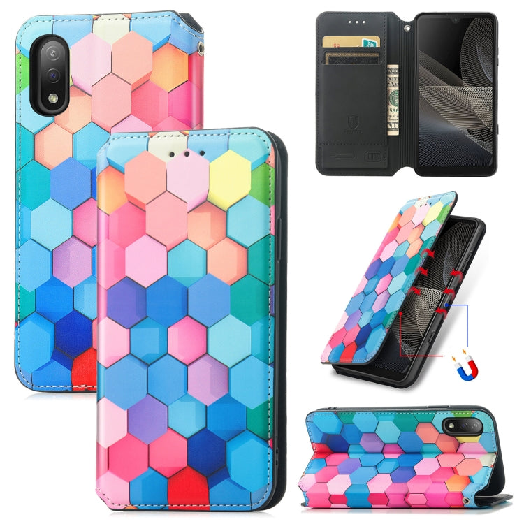 For Sony Xperia Ace II Colorful Magnetic Horizontal Flip PU Leather Case with Holder & Card Slot & Wallet