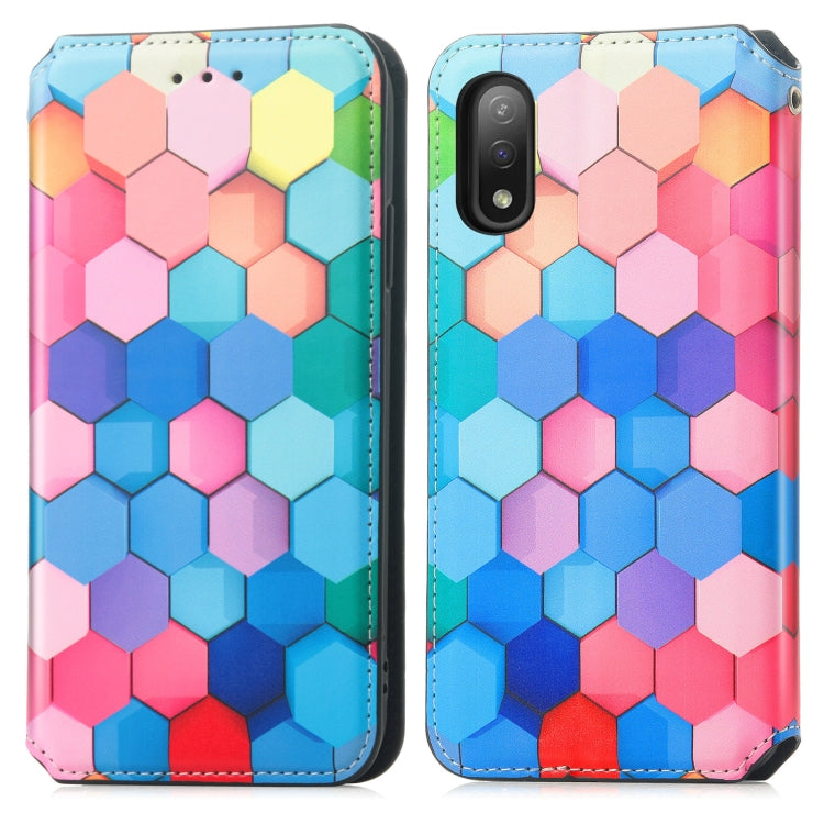 For Sony Xperia Ace II Colorful Magnetic Horizontal Flip PU Leather Case with Holder & Card Slot & Wallet