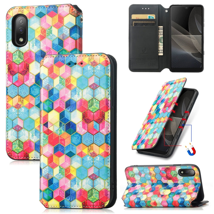 For Sony Xperia Ace II Colorful Magnetic Horizontal Flip PU Leather Case with Holder & Card Slot & Wallet