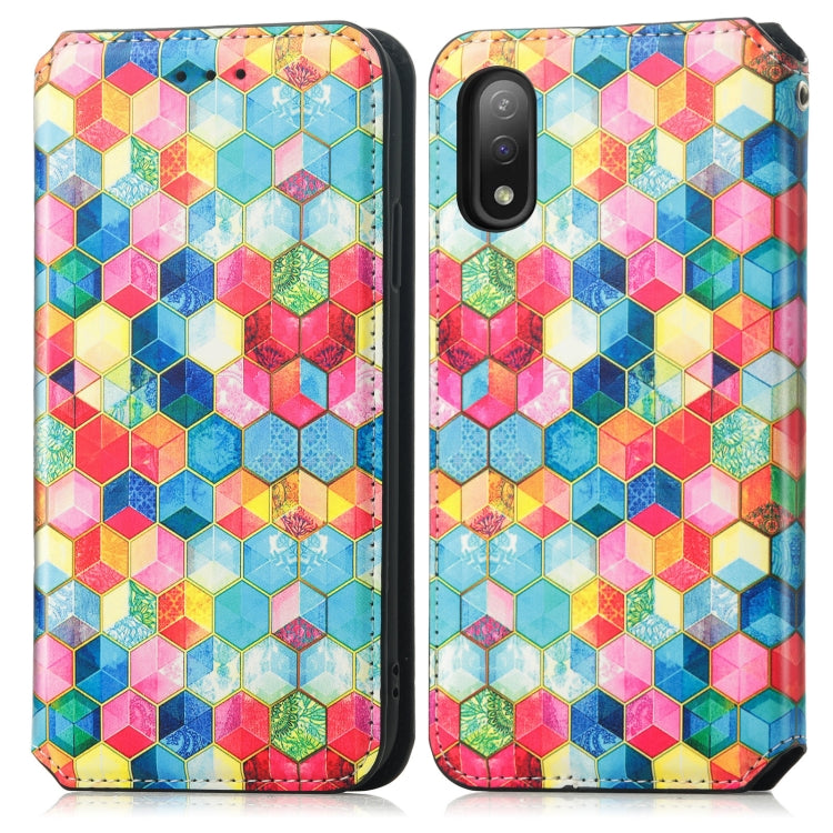 For Sony Xperia Ace II Colorful Magnetic Horizontal Flip PU Leather Case with Holder & Card Slot & Wallet