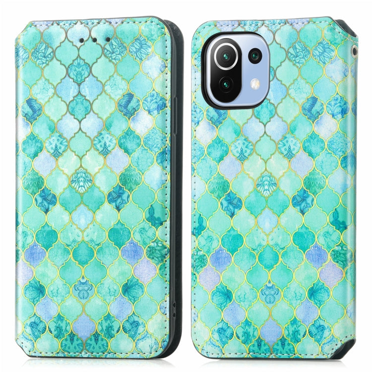 For Xiaomi Mi 11 Lite Colorful Magnetic Horizontal Flip PU Leather Case with Holder & Card Slot & Wallet