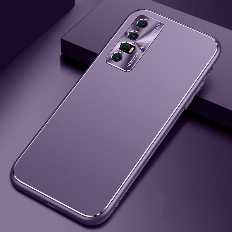 For OPPO Reno3 / K7 Cool Frosted Metal TPU Shockproof Case