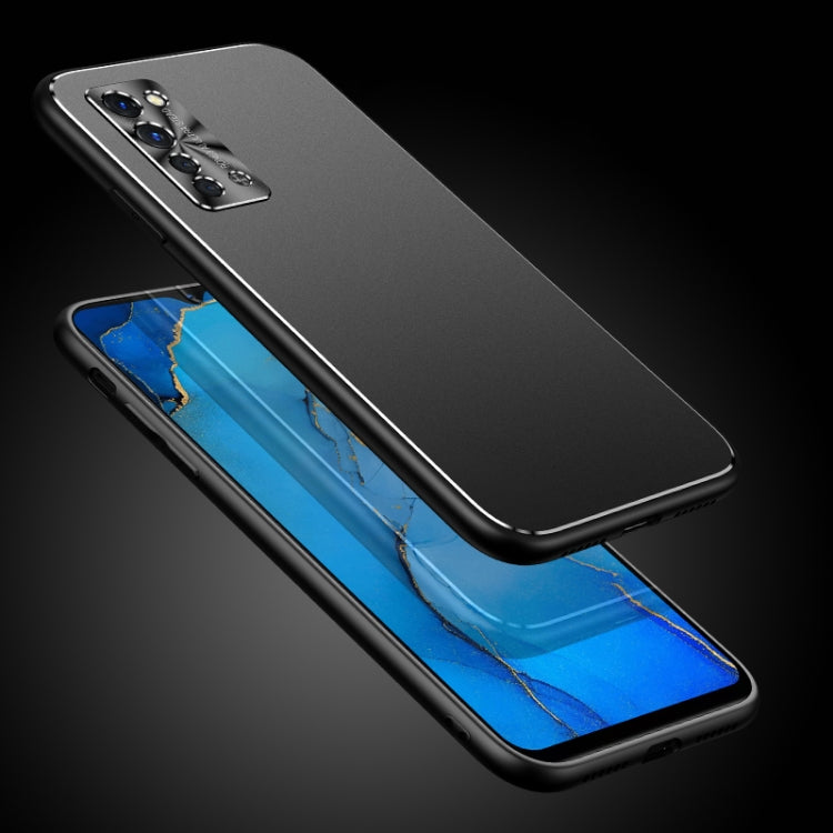 For OPPO Reno4 SE Cool Frosted Metal TPU Shockproof Case