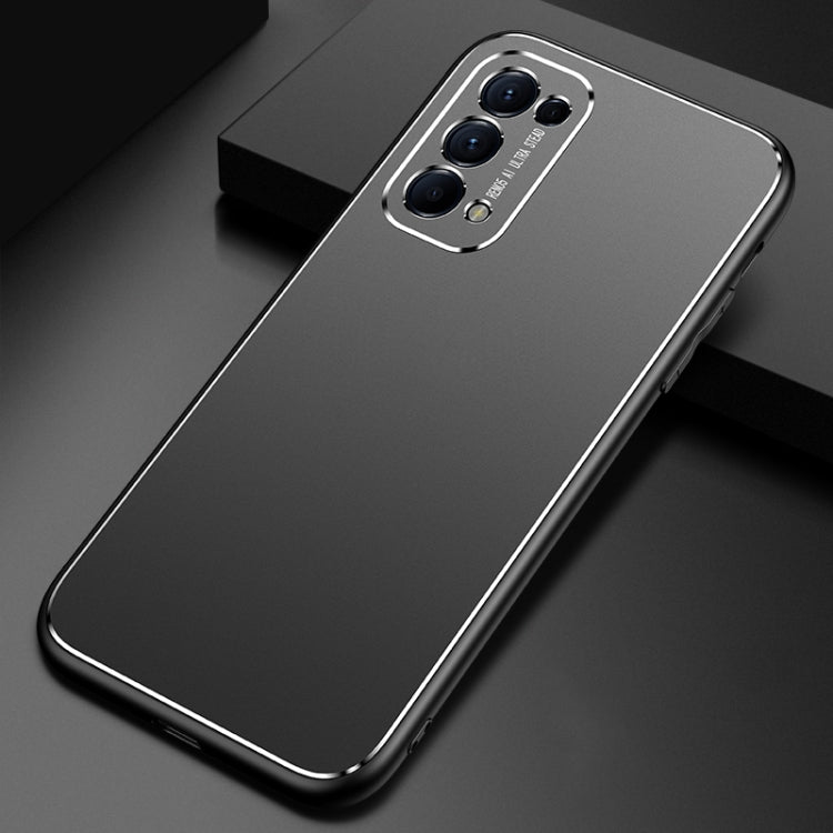 For OPPO Reno5 Cool Frosted Metal TPU Shockproof Case