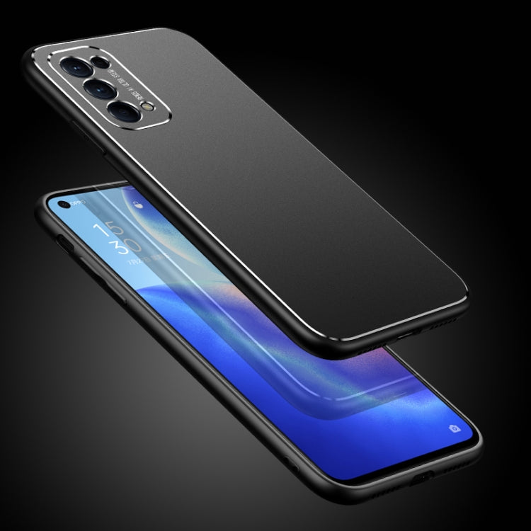 For OPPO Reno5 Pro Cool Frosted Metal TPU Shockproof Case