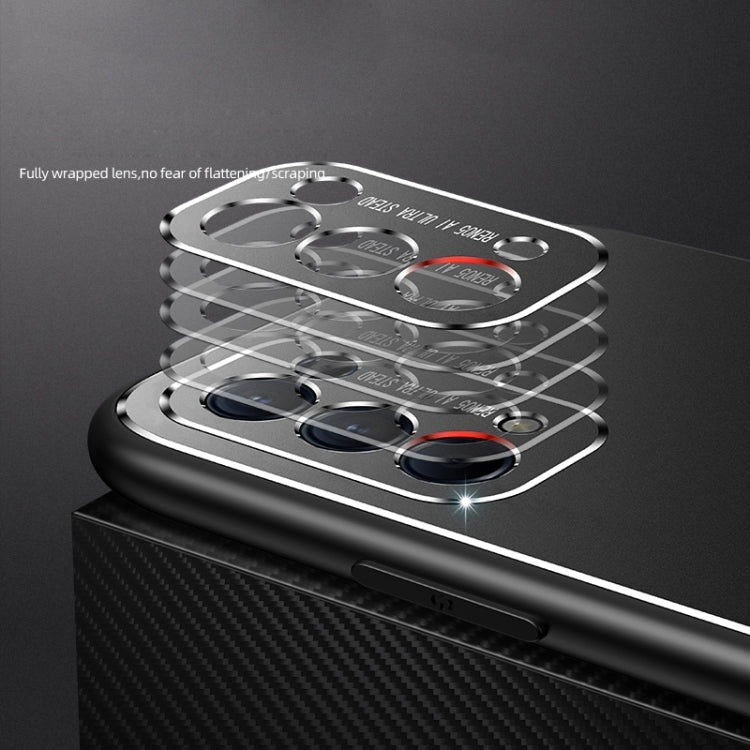 For OPPO Reno5 Pro+ Cool Frosted Metal TPU Shockproof Case