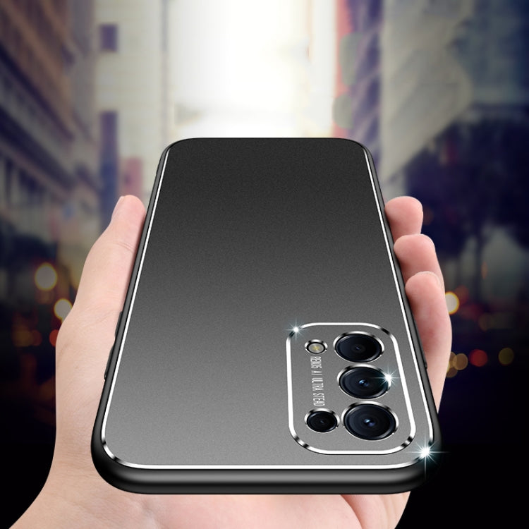 For OPPO Reno5 Pro+ Cool Frosted Metal TPU Shockproof Case
