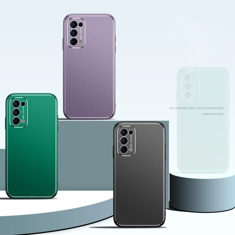 For OPPO Reno5 Pro+ Cool Frosted Metal TPU Shockproof Case
