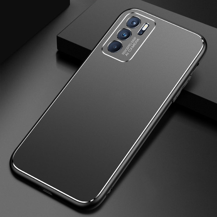 For OPPO Reno6 Pro Cool Frosted Metal TPU Shockproof Case