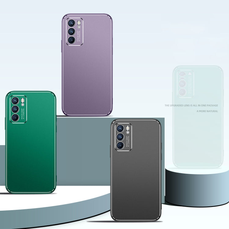 For OPPO Reno6 Pro+ Cool Frosted Metal TPU Shockproof Case