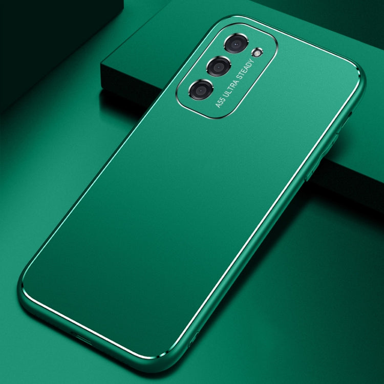 For OPPO A55 Cool Frosted Metal TPU Shockproof Case