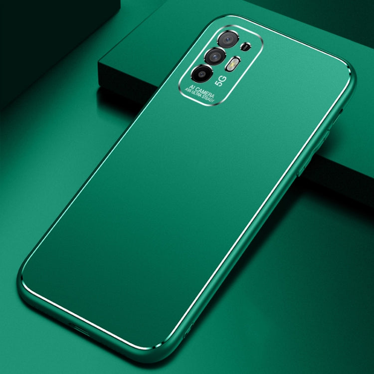 For OPPO A94 / A95 Cool Frosted Metal TPU Shockproof Case