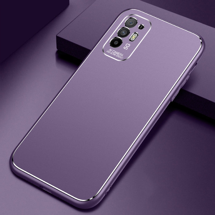 For OPPO A94 / A95 Cool Frosted Metal TPU Shockproof Case