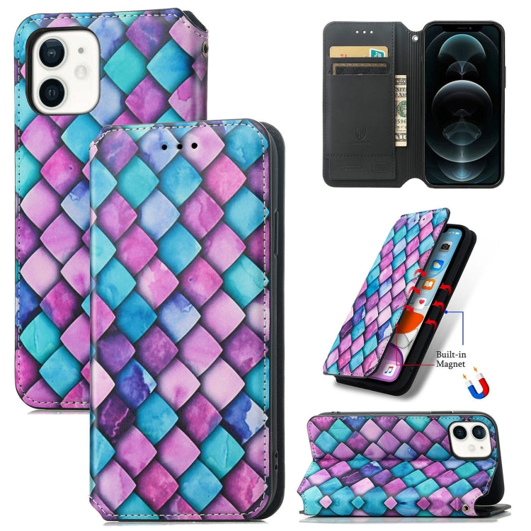 For iPhone 12 mini Colorful Magnetic Horizontal Flip PU Leather Case with Holder & Card Slot & Wallet