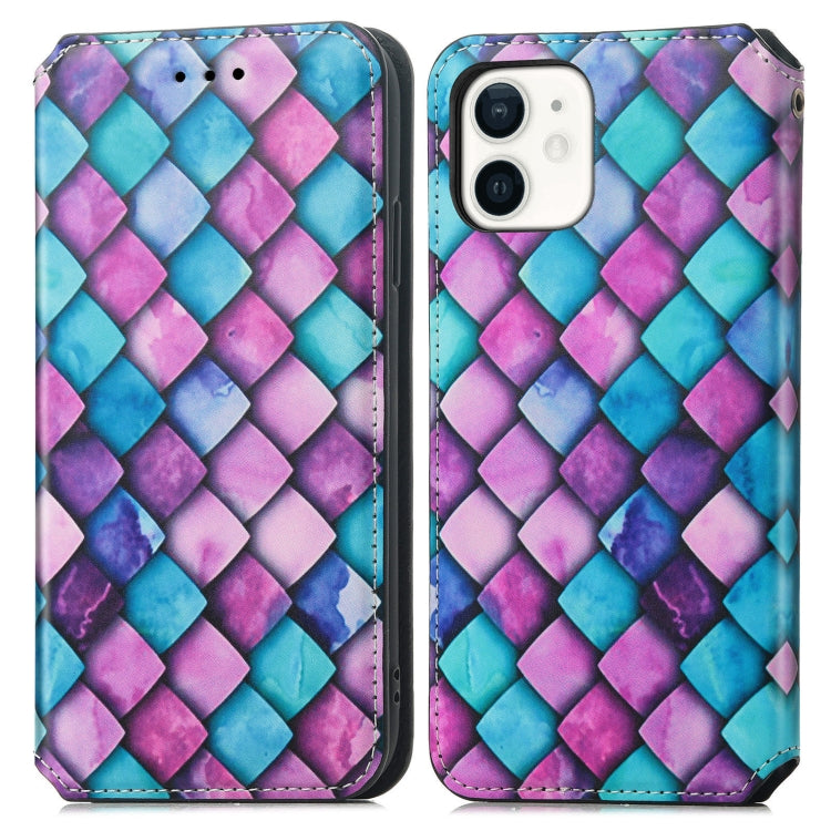 For iPhone 12 mini Colorful Magnetic Horizontal Flip PU Leather Case with Holder & Card Slot & Wallet