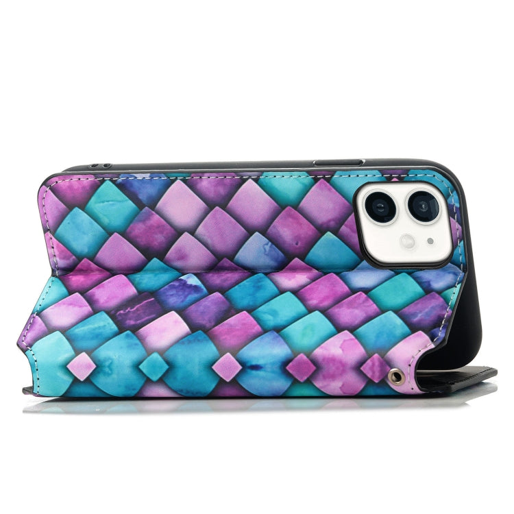 For iPhone 12 mini Colorful Magnetic Horizontal Flip PU Leather Case with Holder & Card Slot & Wallet
