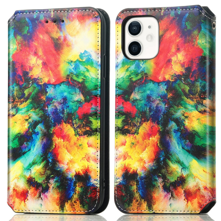 For iPhone 12 mini Colorful Magnetic Horizontal Flip PU Leather Case with Holder & Card Slot & Wallet