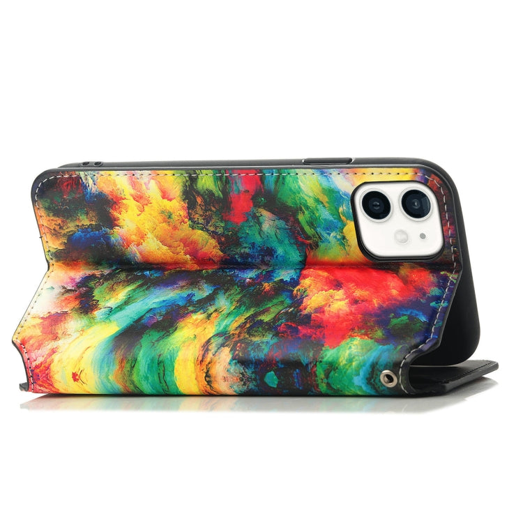 For iPhone 12 mini Colorful Magnetic Horizontal Flip PU Leather Case with Holder & Card Slot & Wallet