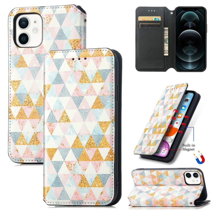 For iPhone 12 mini Colorful Magnetic Horizontal Flip PU Leather Case with Holder & Card Slot & Wallet