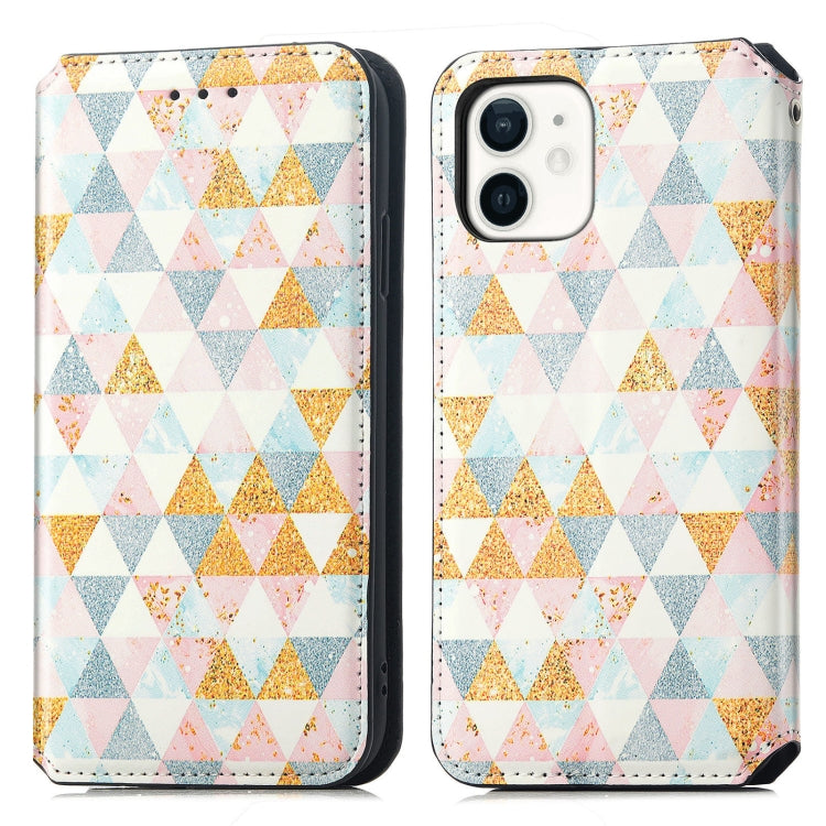 For iPhone 12 mini Colorful Magnetic Horizontal Flip PU Leather Case with Holder & Card Slot & Wallet