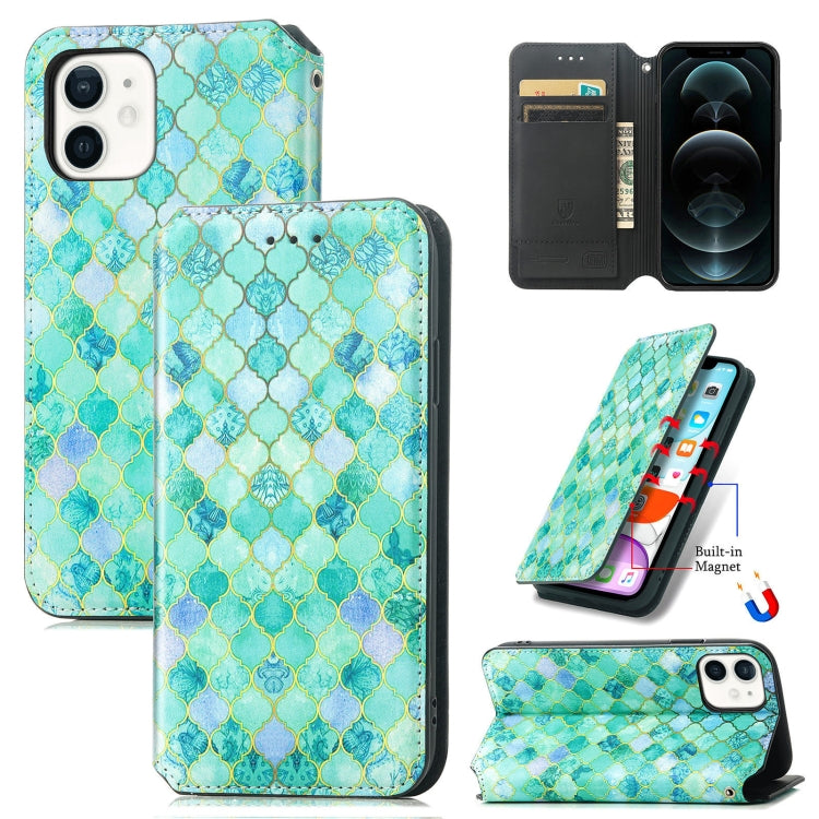 For iPhone 12 mini Colorful Magnetic Horizontal Flip PU Leather Case with Holder & Card Slot & Wallet
