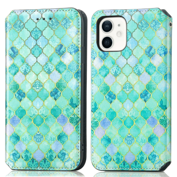 For iPhone 12 mini Colorful Magnetic Horizontal Flip PU Leather Case with Holder & Card Slot & Wallet