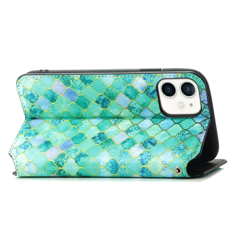 For iPhone 12 mini Colorful Magnetic Horizontal Flip PU Leather Case with Holder & Card Slot & Wallet