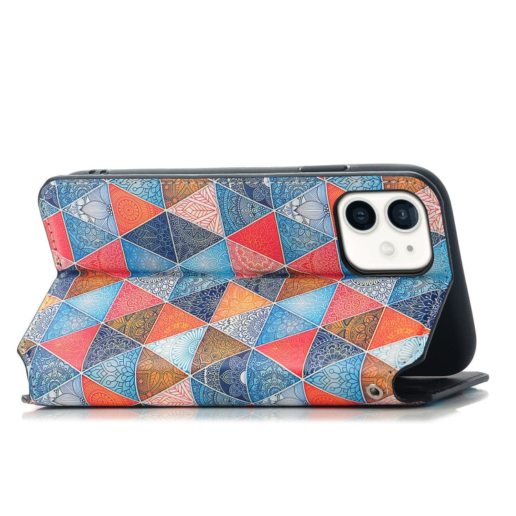 For iPhone 12 mini Colorful Magnetic Horizontal Flip PU Leather Case with Holder & Card Slot & Wallet