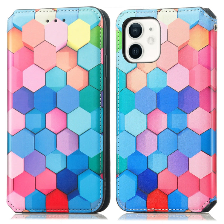 For iPhone 12 mini Colorful Magnetic Horizontal Flip PU Leather Case with Holder & Card Slot & Wallet