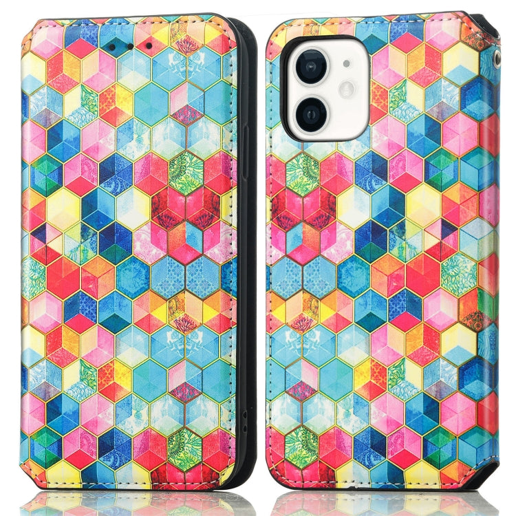 For iPhone 12 mini Colorful Magnetic Horizontal Flip PU Leather Case with Holder & Card Slot & Wallet