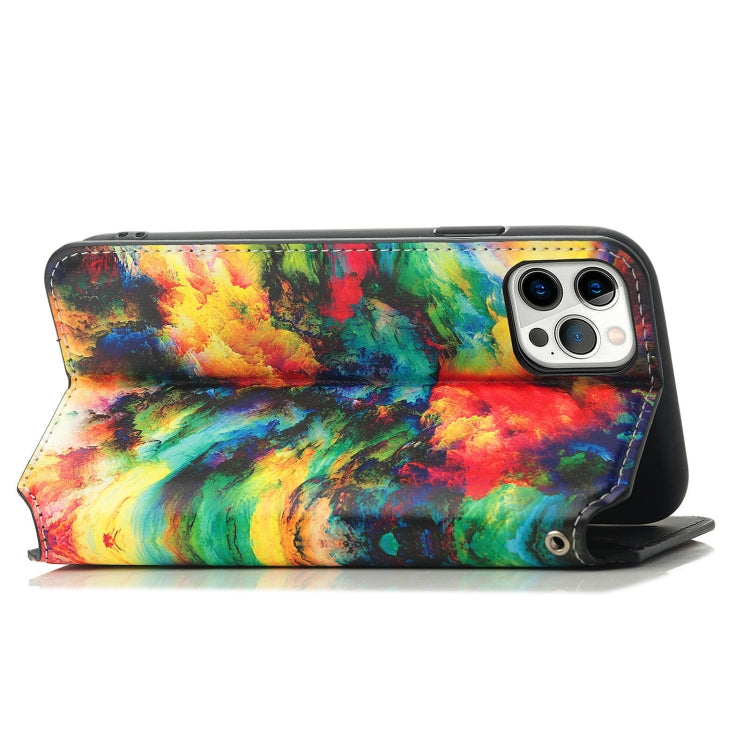 For iPhone 12 / 12 Pro Colorful Magnetic Horizontal Flip PU Leather Case with Holder & Card Slot & Wallet