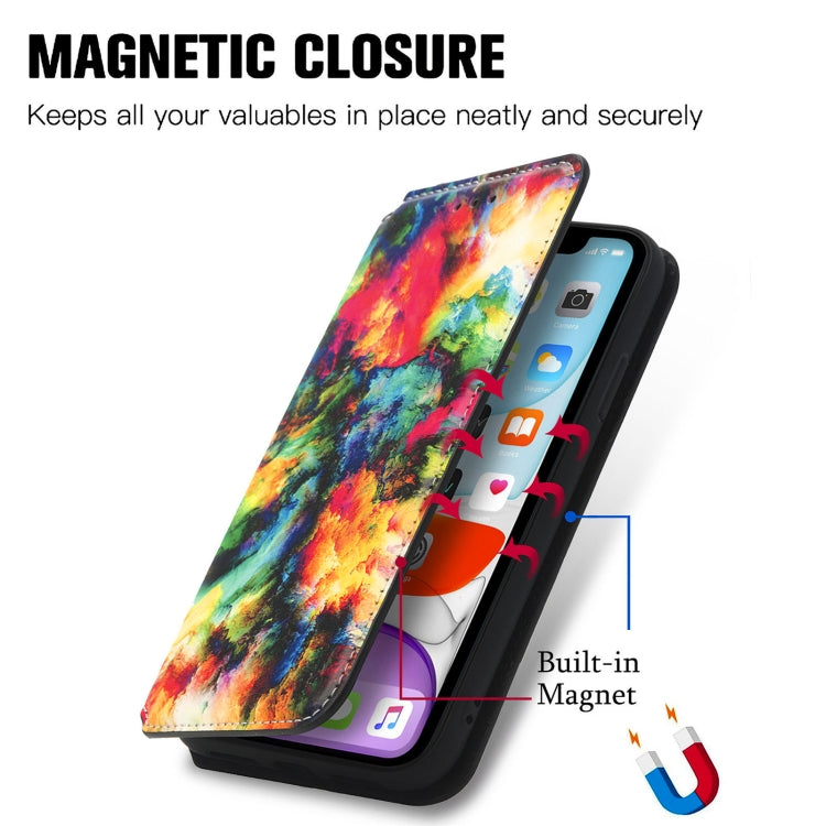 For iPhone 12 / 12 Pro Colorful Magnetic Horizontal Flip PU Leather Case with Holder & Card Slot & Wallet