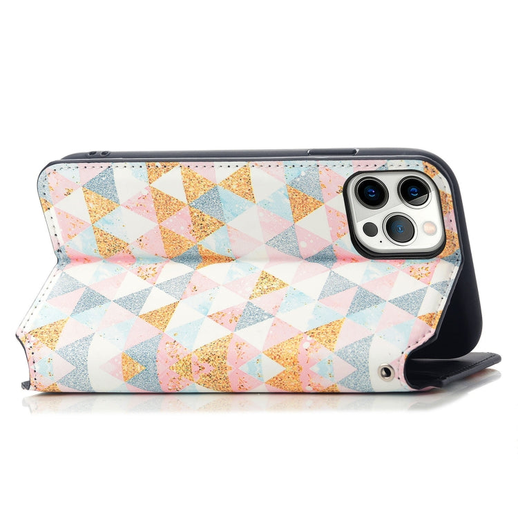 For iPhone 12 / 12 Pro Colorful Magnetic Horizontal Flip PU Leather Case with Holder & Card Slot & Wallet