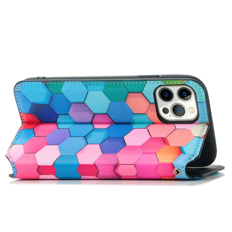 For iPhone 12 / 12 Pro Colorful Magnetic Horizontal Flip PU Leather Case with Holder & Card Slot & Wallet