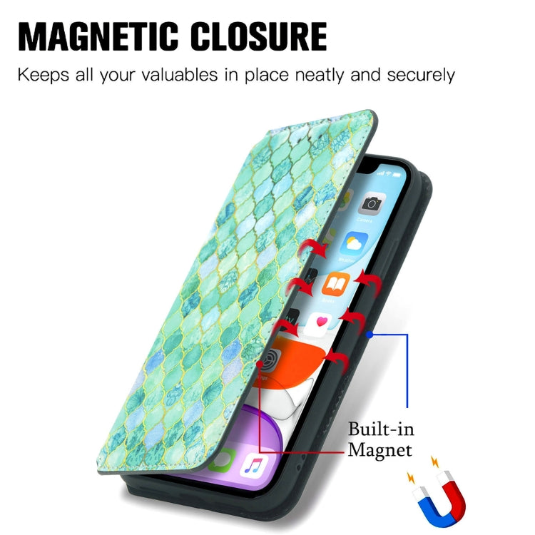 For iPhone 12 Pro Max Colorful Magnetic Horizontal Flip PU Leather Case with Holder & Card Slot & Wallet