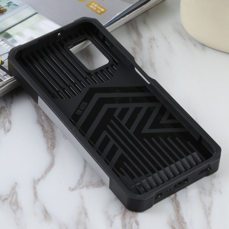 For Samsung Galaxy A03s 166.5mm EU/A02s 166.5mm US Sliding Camera Cover Design PC + TPU Shockproof Case with Ring Holder & Card Slot