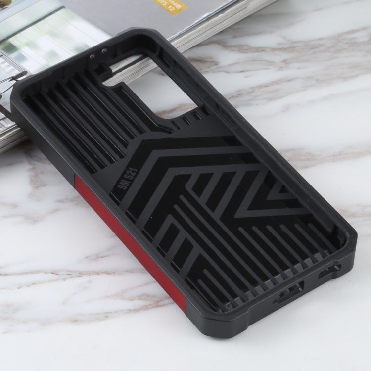 For Samsung Galaxy S21 5G Sliding Camera Cover Design PC + TPU Shockproof Case with Ring Holder & Card Slot