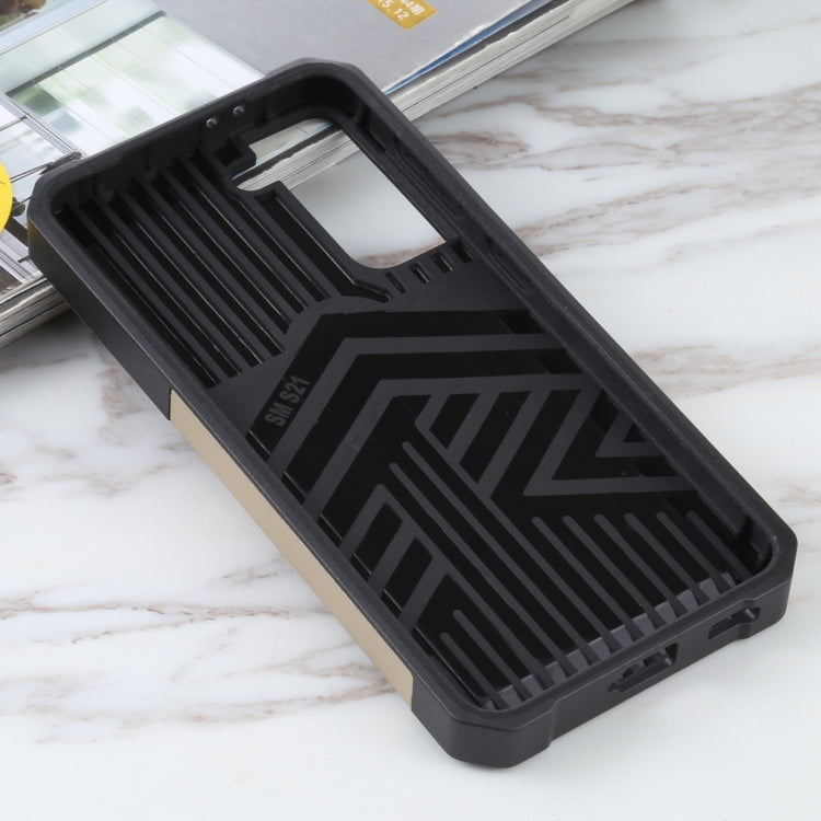 For Samsung Galaxy S21 5G Sliding Camera Cover Design PC + TPU Shockproof Case with Ring Holder & Card Slot