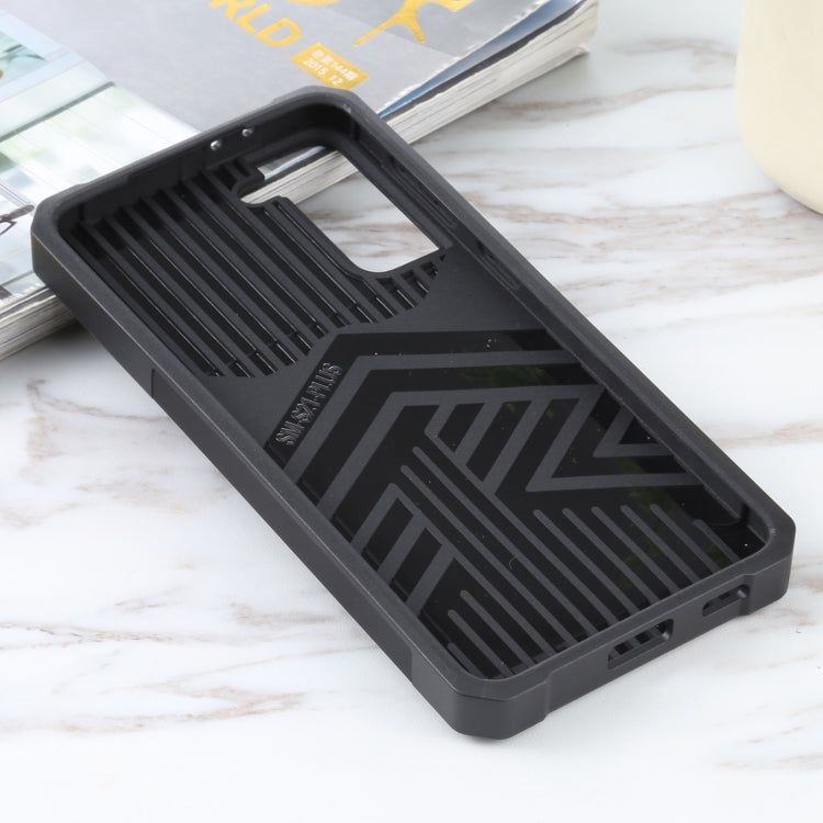 For Samsung Galaxy S21+ 5G Sliding Camera Cover Design PC + TPU Shockproof Case with Ring Holder & Card Slot