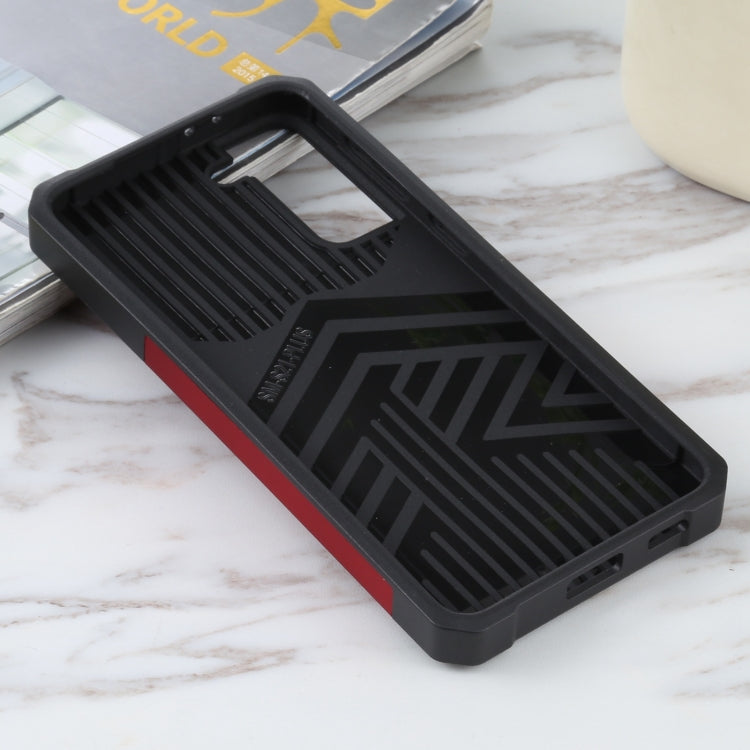 For Samsung Galaxy S21+ 5G Sliding Camera Cover Design PC + TPU Shockproof Case with Ring Holder & Card Slot